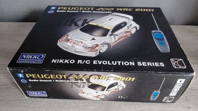Voiture Télécommandée Nikko Evolution Peugeot 206 WRC - Échelle 1:14 - Vintage