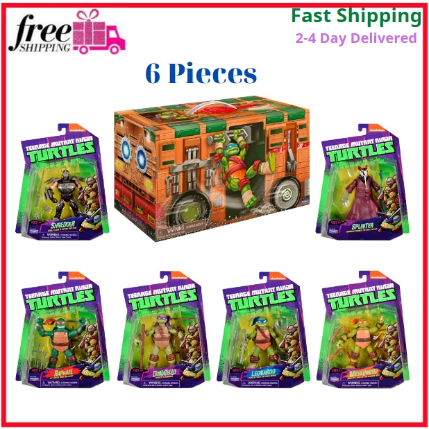 New Teenage Mutant Ninja Turtles 2012 Collection Action Figure Set, 6 Pieces