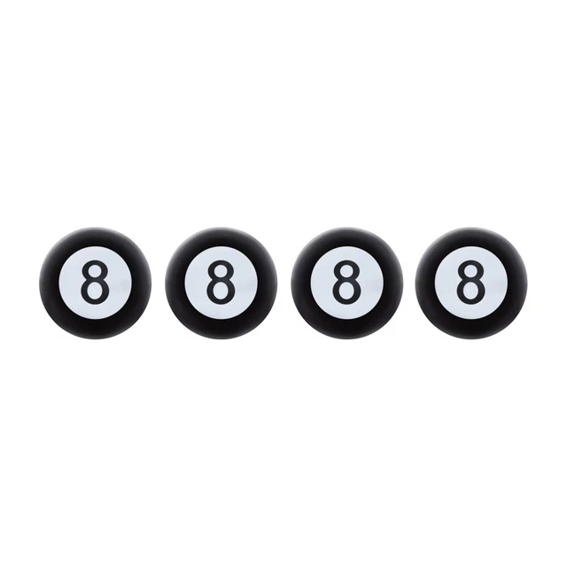 United Pacific 70022 "8" Ball Tire Valve Caps (4 Pack)