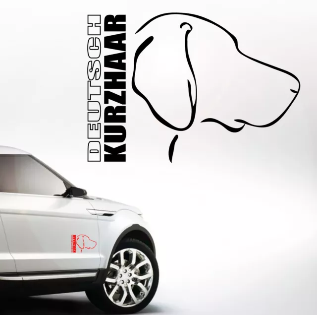 Auto Aufkleber DEUTSCH KURZHAAR DK Profil Hund Hunde Wilsigns SIVIWONDER