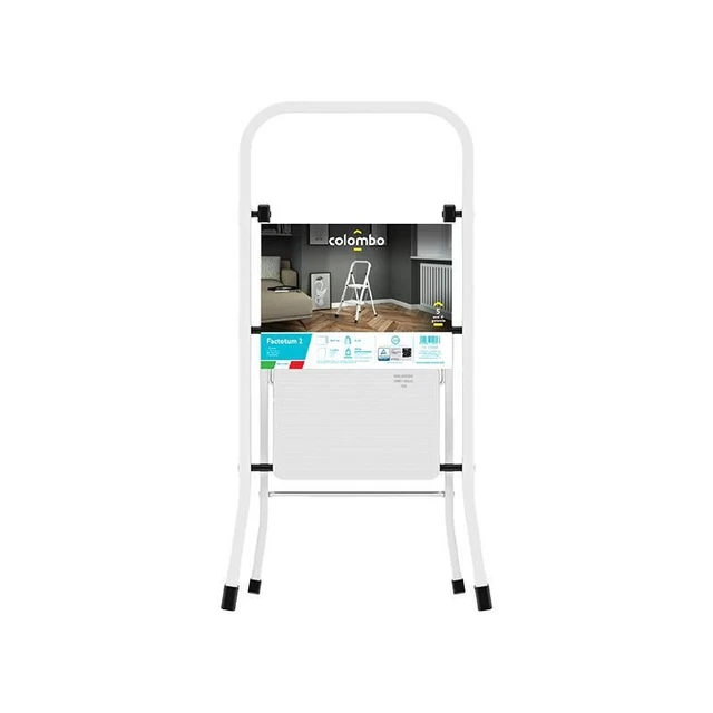Sgabello Scala FACTOTUM 2 Gradini In Acciaio Max 150kg EN14183 MADE IN ITALY