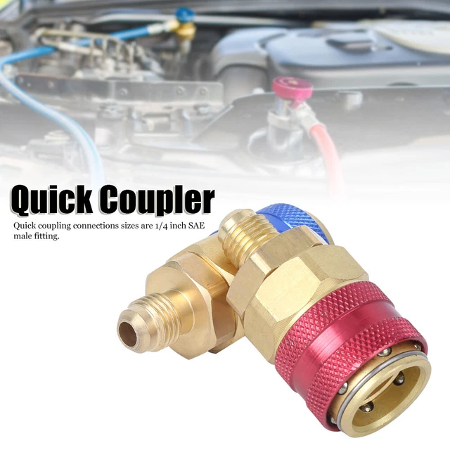 Quick Coupler Refill Air Conditioner Adapters R134A Brass Fast Outlook