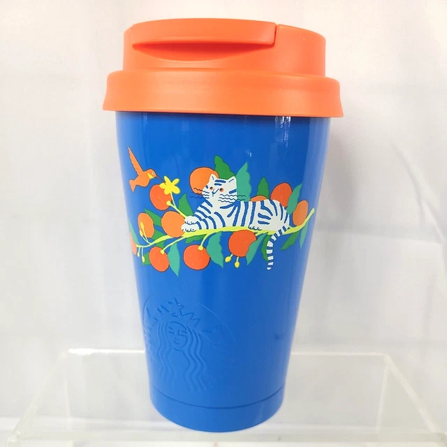 STARBUCKS JAPAN SUMMER 2023 StainlessSteel Tumbler Blue Tiger 12oz USA