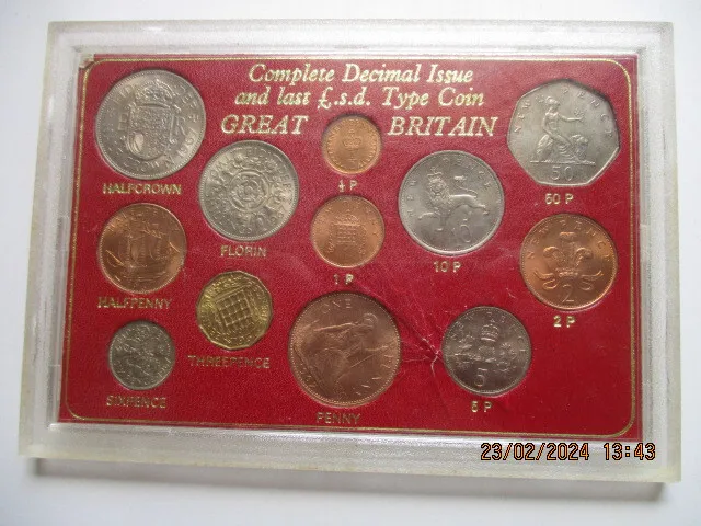 Great  Britain  First  And  Last  Coin  Issues ,  Set  Of  12 Cased.