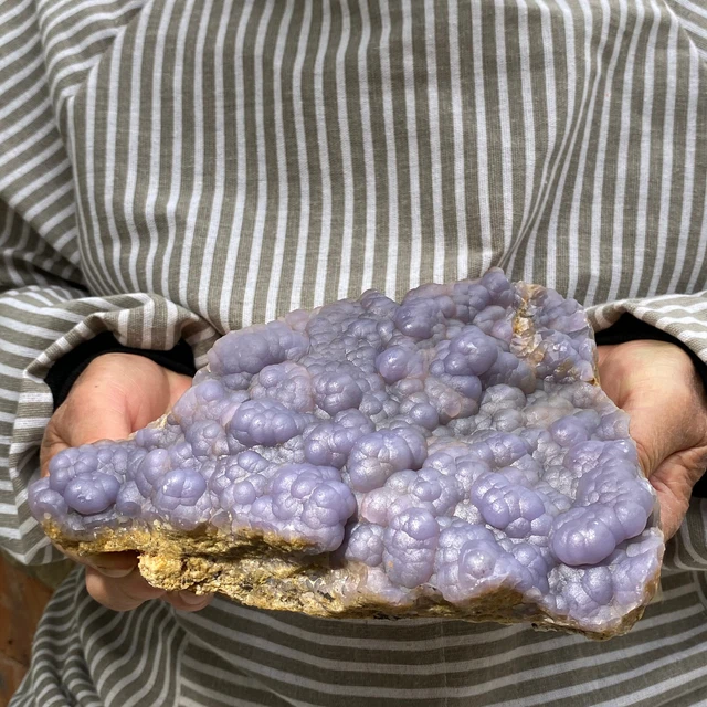 2070g Translucent Blue Fluorite Stalactiform After Anhydrite Mineral Peru