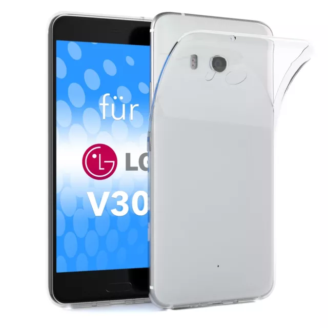 Für LG V30 Hülle Case Silikon Back Cover Handy Schutz Slim Etui Transparent TPU