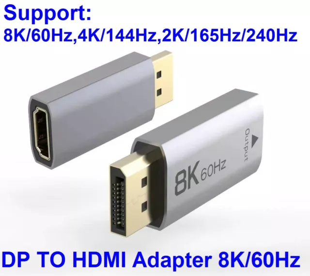 WHOLESALE DisplayPort DP to HDMI Adapter Plug Converter For PC HDTV 8K/4K/1080P