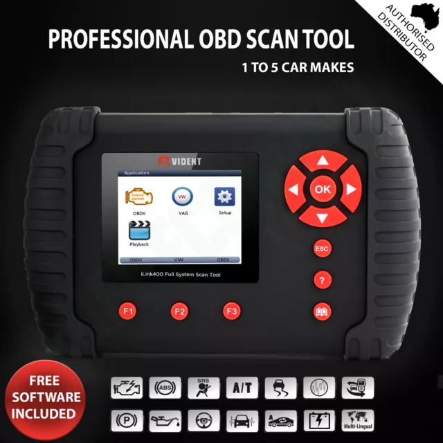 i400AU OBD OBD2 Scan Tool For Toyota Engine ABS Airbag Transmission Bod