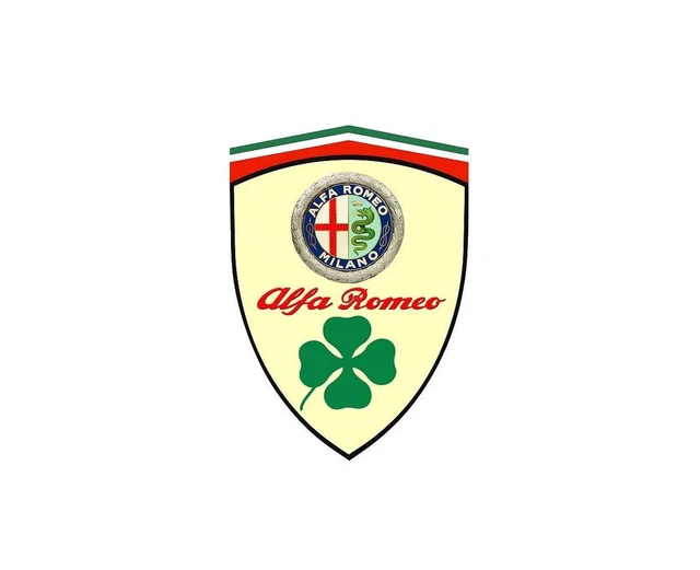 Adesivi Ufficiali Alfa Romeo Quadrifoglio Verde - 94x131 Mm Cromati