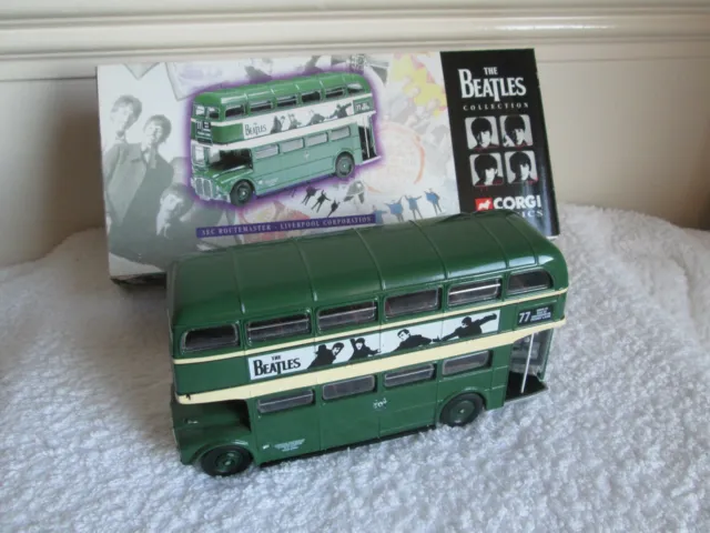 Corgi Classic Beatles Collection 1997 AEC Routemaster Green Bus Boxed Complete