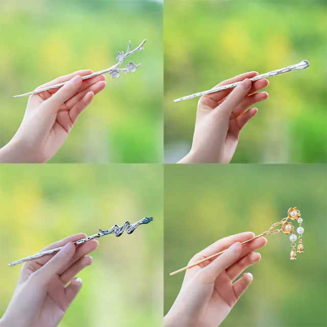 Vintage Hairpin Metal Hair Stick Headdress Chinese Style Hanfu Hair Accessories