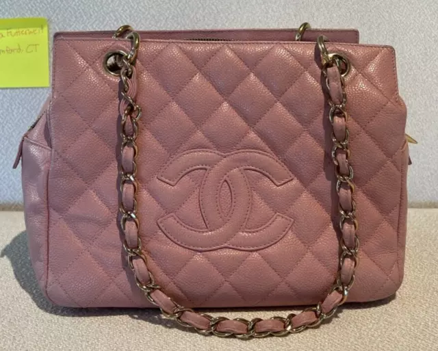 Chanel Petite Timeless Tote PTT Chain Handbag Pink Caviar 180994