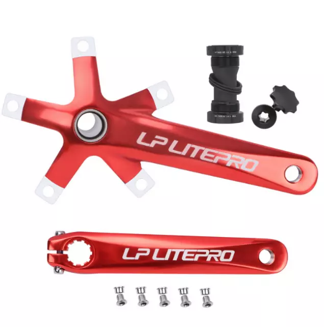 Litepro 170mm Bicycle CrankSet 130 BCD Al Alloy Crank Arm MTB/Road Bike Crankset 2