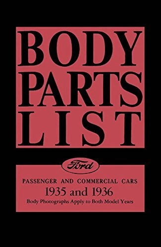 1935 1936 Ford Parts Numbers Book List Catalog Guide Interchange Factory OEM