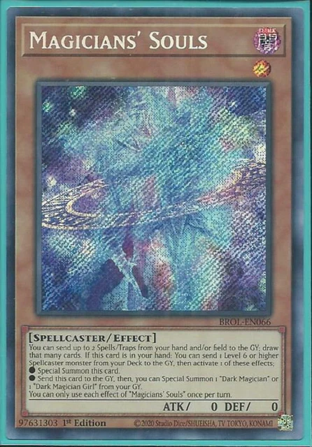YUGIOH MAGICIANS' SOULS BROL-EN066 Secret Rare 1st Edition PSA 8