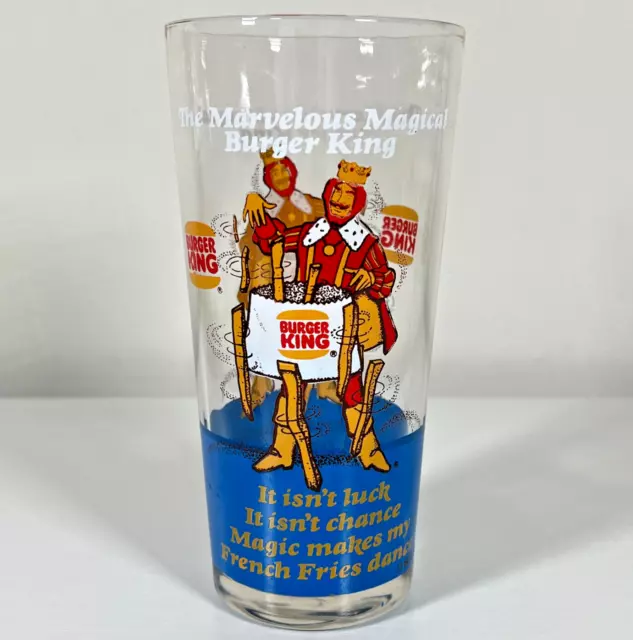 Vintage 1978 The Marvelous Magical Burger King French Fries Promo Drinking Glass