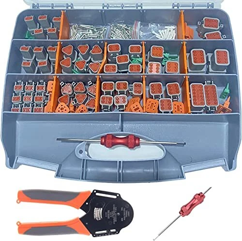 338 Pcs DT Deutsch Connector Kit2 3 4 6 8 12 Pin Connectors Crimping Tool14-1