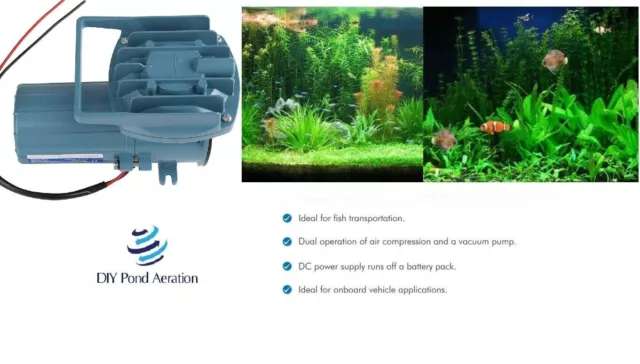 12v DC Compressor Fish Tank Pond Aquarium Aquaculture Aerator PUMP 68 lpm 35W 12v DC Compressor Fish Tank Pond Aquarium Aquaculture Aerator PUMP 68 lpm 35W