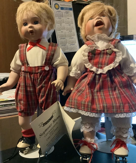 Seymour Mann Connoisseur Collection Porcelain Skater Dolls