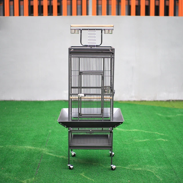 WHEELED LARGE BIRDCAGE Finch Hutch Playtop Aviary Birdies Flight Cage ... - Sought Wheeled Unique Macaw Aviary