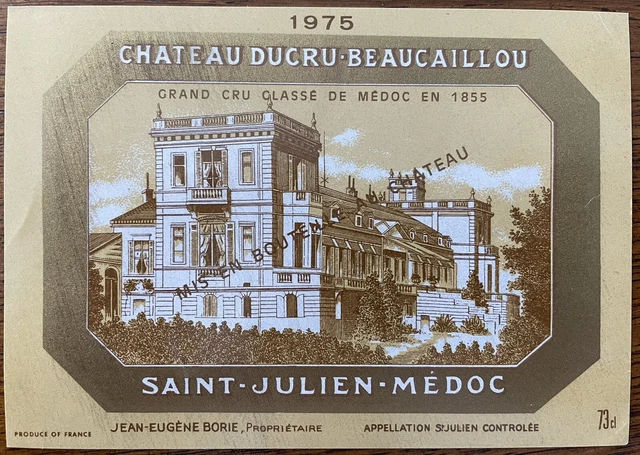 Étiquette Château Ducru Beaucaillou 1975 - 73 cl