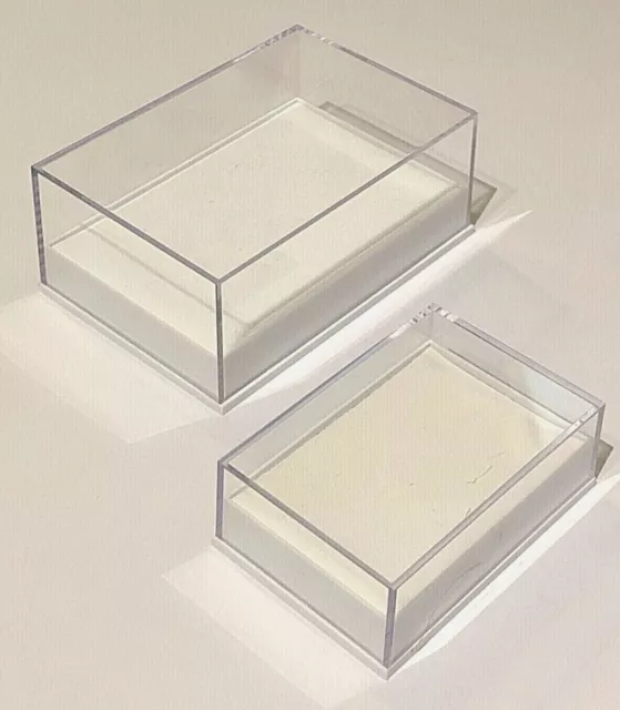 Gift Pendant Earrings Large CLEAR Plastic JEWELLERY BOXES 80mm 58mm WHOLESALE UK