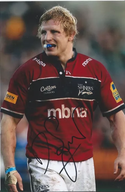 DAVID SEYMOUR - Hand Signed 6x4 Photo - Sale Sharks Saracens England - Rugby