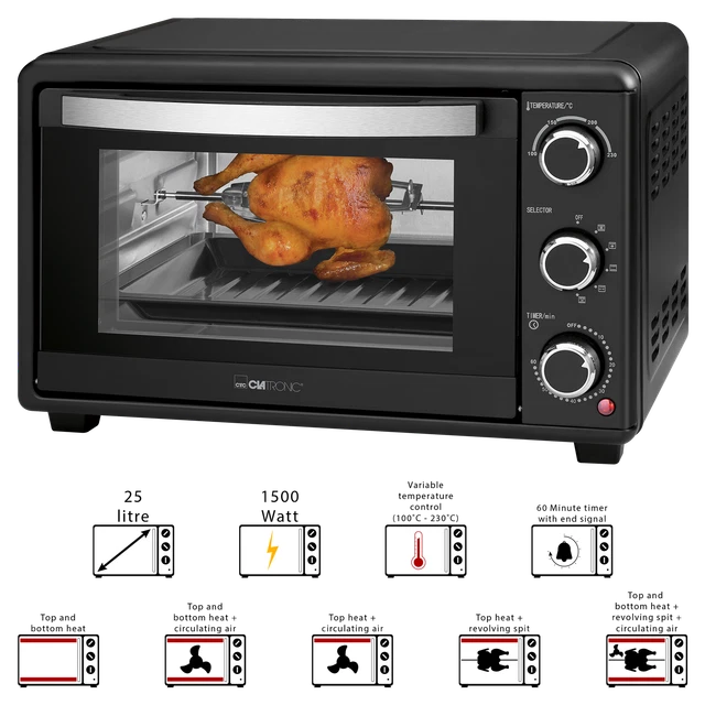 Clatronic Mbg 3727 Camping Mini Backofen Pizzaofen Hähnchengrill 1500 W 66570105