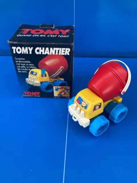 Camion Chantier Toupie Betons Demontable Tomy N° 1019 En Boite Vintage 90 Rare