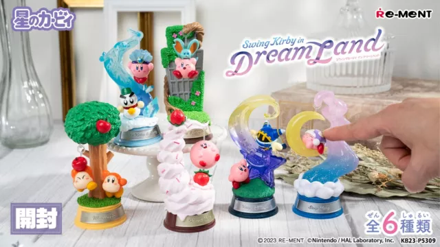 Re-Ment Rement Miniature Swing Kirby in Dream Land Desktop Figure Set 3