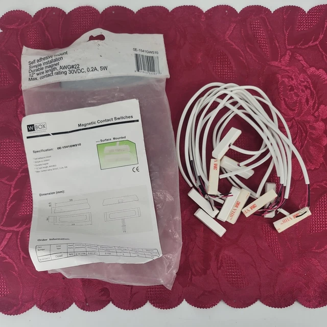 W/BOX  SURFACE MOUNT HIGH-QUALITY MAGNETIC CONTACT BAG OF 10 Open Box