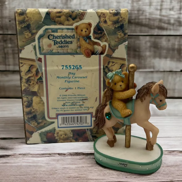 Cherished Teddies May Monthly 2000 Carousel Figurine #755265 Enesco