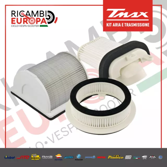 Kit Tagliando Completo 3 Filtri Aria Per Yamaha T-Max Tmax 500 Anno 2001-2007