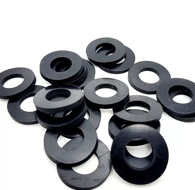 1/2" ID Rubber Flat Washers 1" OD Spacers 1/8" Thick Gasket 1/2 x 1 x 1/8