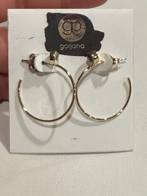 Gorjana Gold Tone Open Hoop Earrings