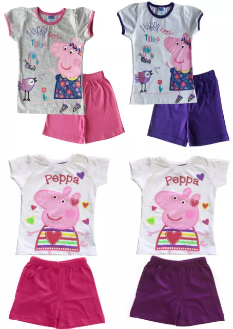 Peppa Pig Short Pyjamas Pjs Cotton