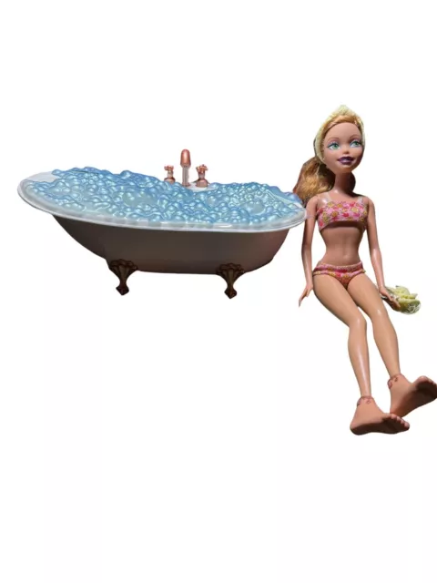 My Scene Barbie Mattel Getting Ready Kenzie In My Tub Smiling Face Bath Robe