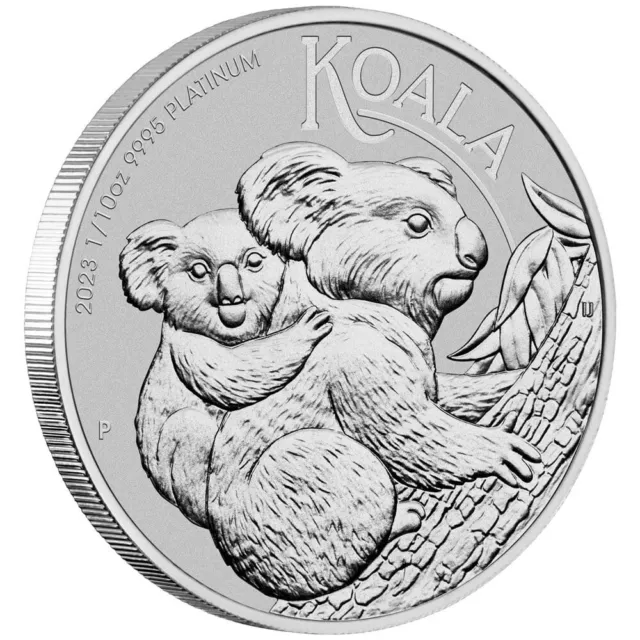 1/10 Oz 9995 Pt Platinum Perth Mint 2023 Australian Koala Bullion Investor Coin