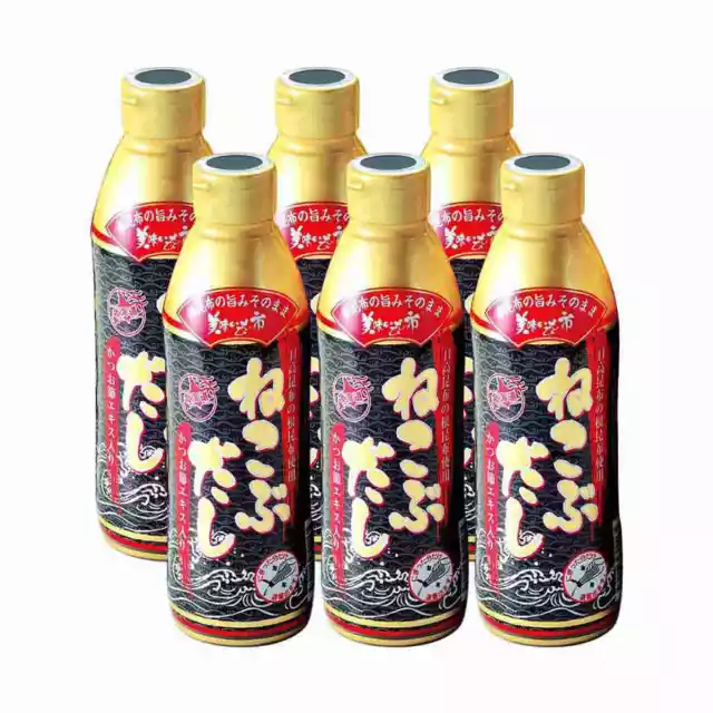 Nekobu Dashi Kombu Seaweed Broth 500ml 16.9 fl oz x 6 Bottles Set Japan