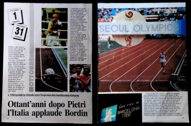 Giochi Olimpici Seul 1988 Foto Album Vittoria Maratona Gelindo Bordin Gazzetta