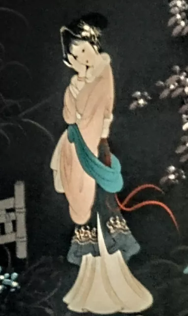 Old Erotic Oriental Art painting Oriental Woman  19x 23 1/2"