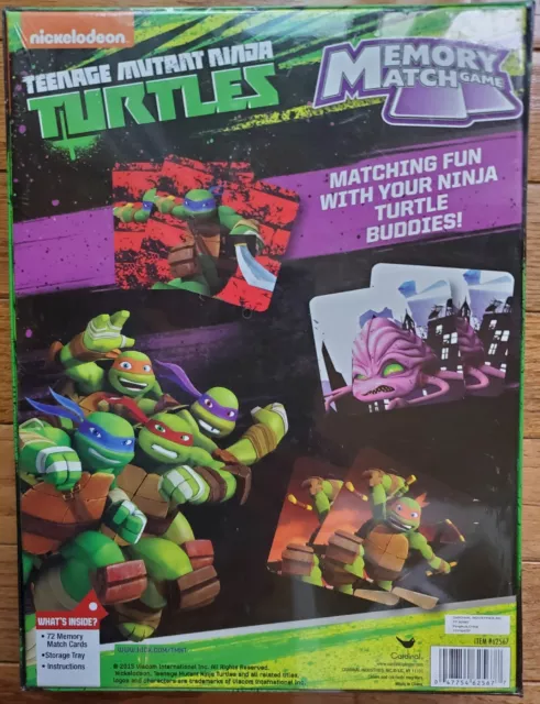 Teenage Mutant Ninja Turtles Memory Match Game, Nickelodeon, by Cardinal 3+