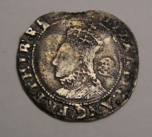 Great Britain Silver 6 pence 1595 Elizabeth I