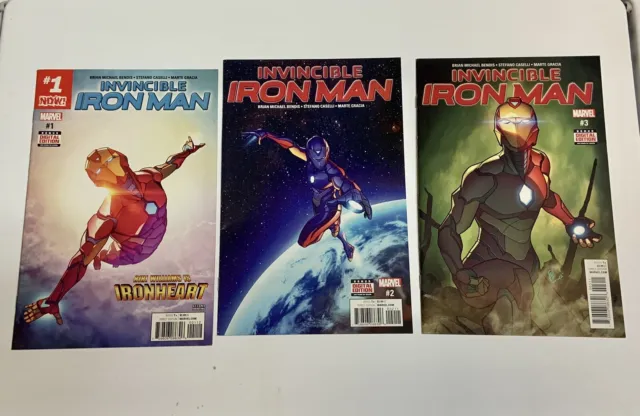 Invincible Iron Man #1  2 3 (2017) Riri Williams 1st Ongoing Ironheart Series