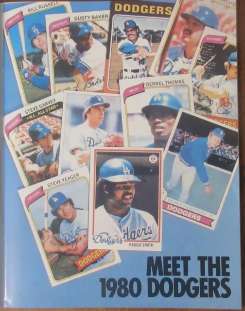 1980 ANNUAIRE SOUVENIR des Dodgers de Los Angeles - Tom Lasorda Ron Cey ...
