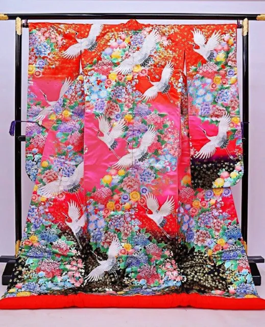 Japanese Kimono Uchikake Wedding Pure Silk  japan 894