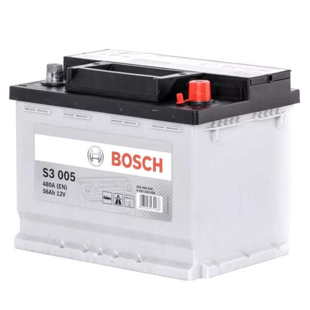 BOSCH S3 12V 56Ah 480A Starterbatterie 0 092 S30 050