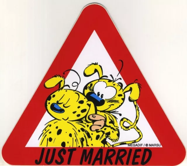 Autocollant Marsupilami (Le) Just married Mégadif