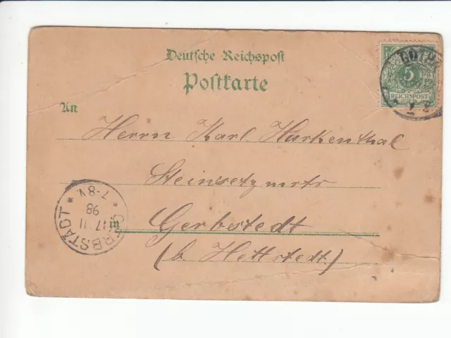 AK 25129,Postkarte,Gruss aus Gotha,Schlossberg, Museum,Friedenstein,Litho,1898 2