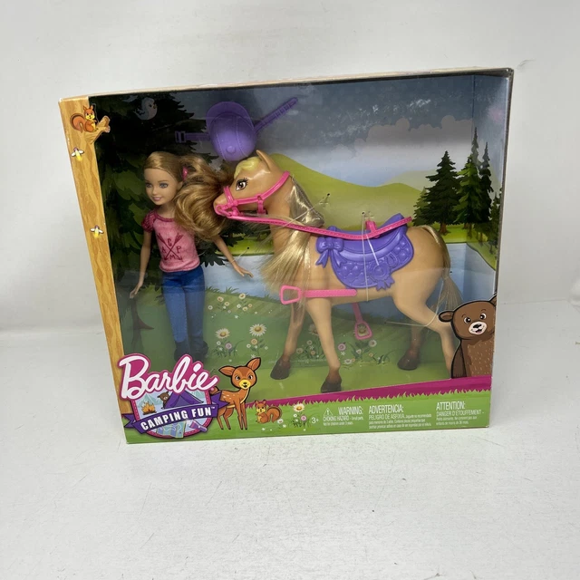 Barbie camping fun stacie doll horse set Clearance